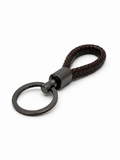 braided Car key chain (dark brown)