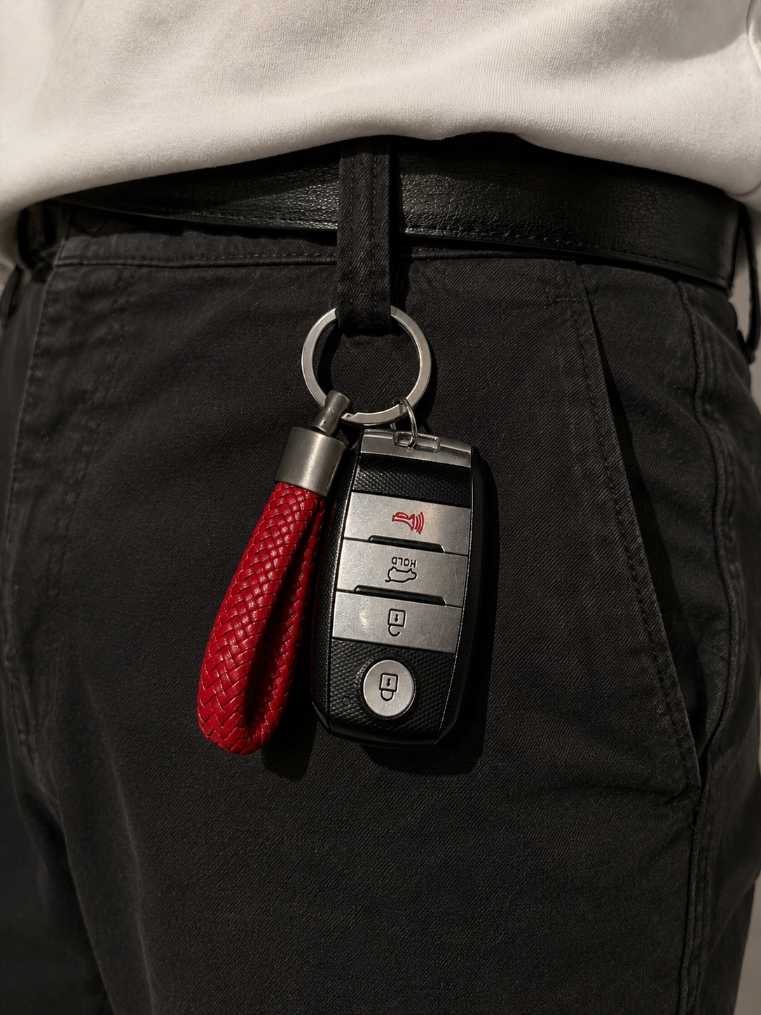 Braided Leather Key Chain