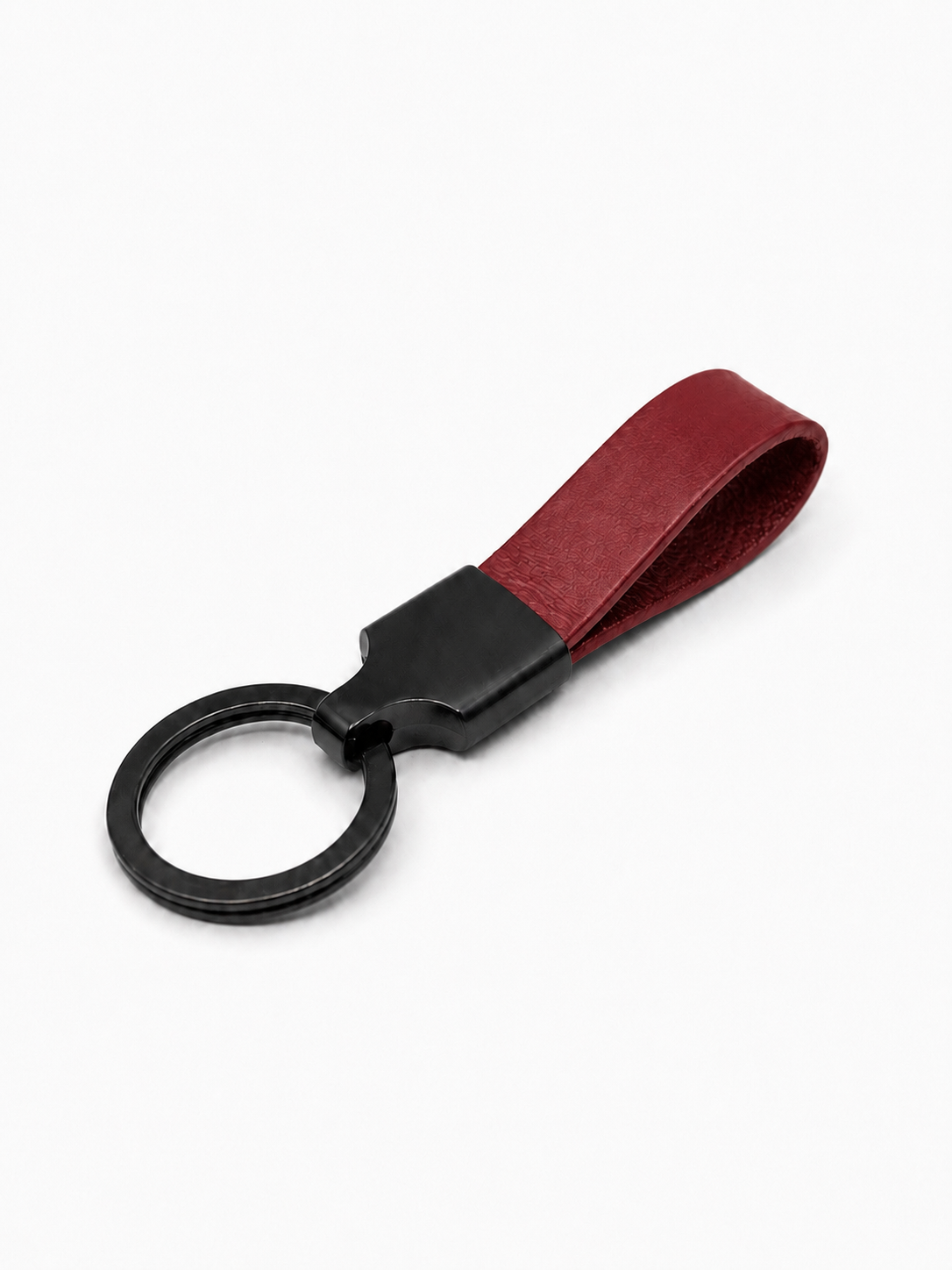leather loop Car key chain (Red)