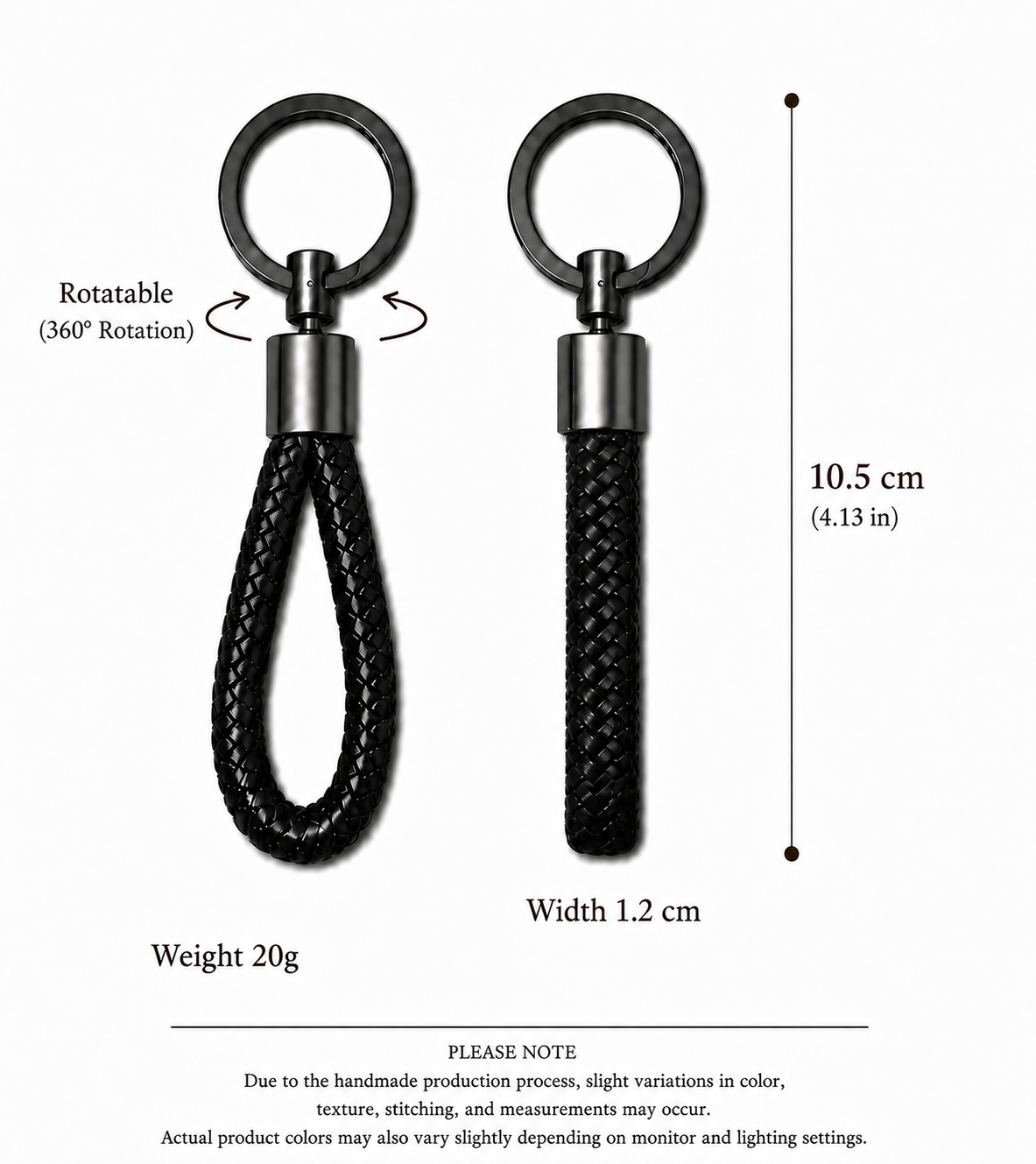 Braided Leather Key Chain