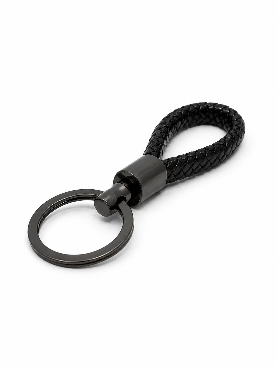 braided Car key chain (black)
